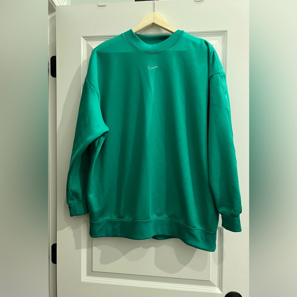 Nike Therma-Fit Crew Sweatshirt, Unisex L, Kelly Green